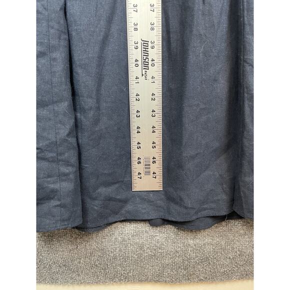 Zara Linen Navy Blue Sleeveless Button-down Maxi Shirt Dress Size XS - Picture 11 of 15